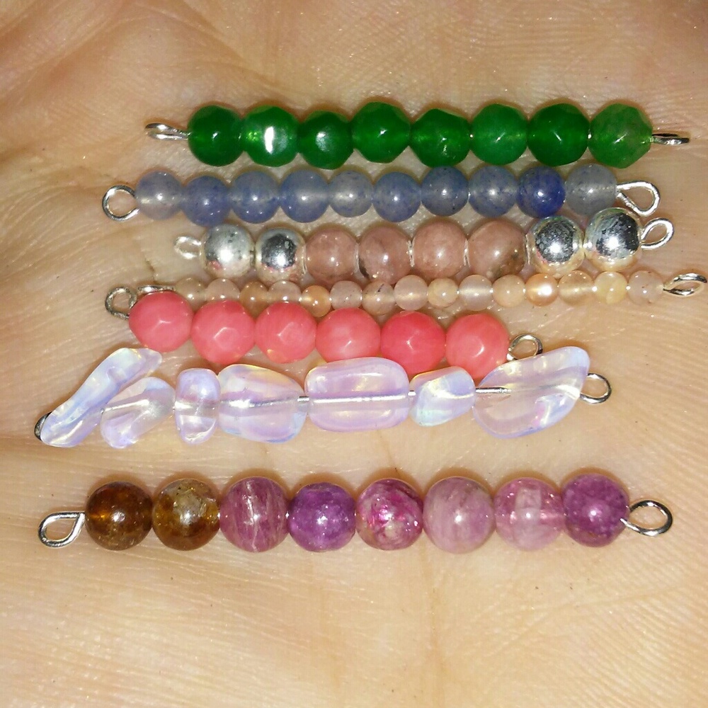 Gemstone Bar Pendants {Sterling & Genuine Gems}