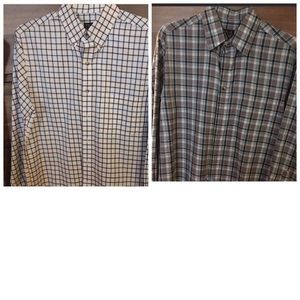 2 Jos A Bank Travelers Collection Dress Shirt
