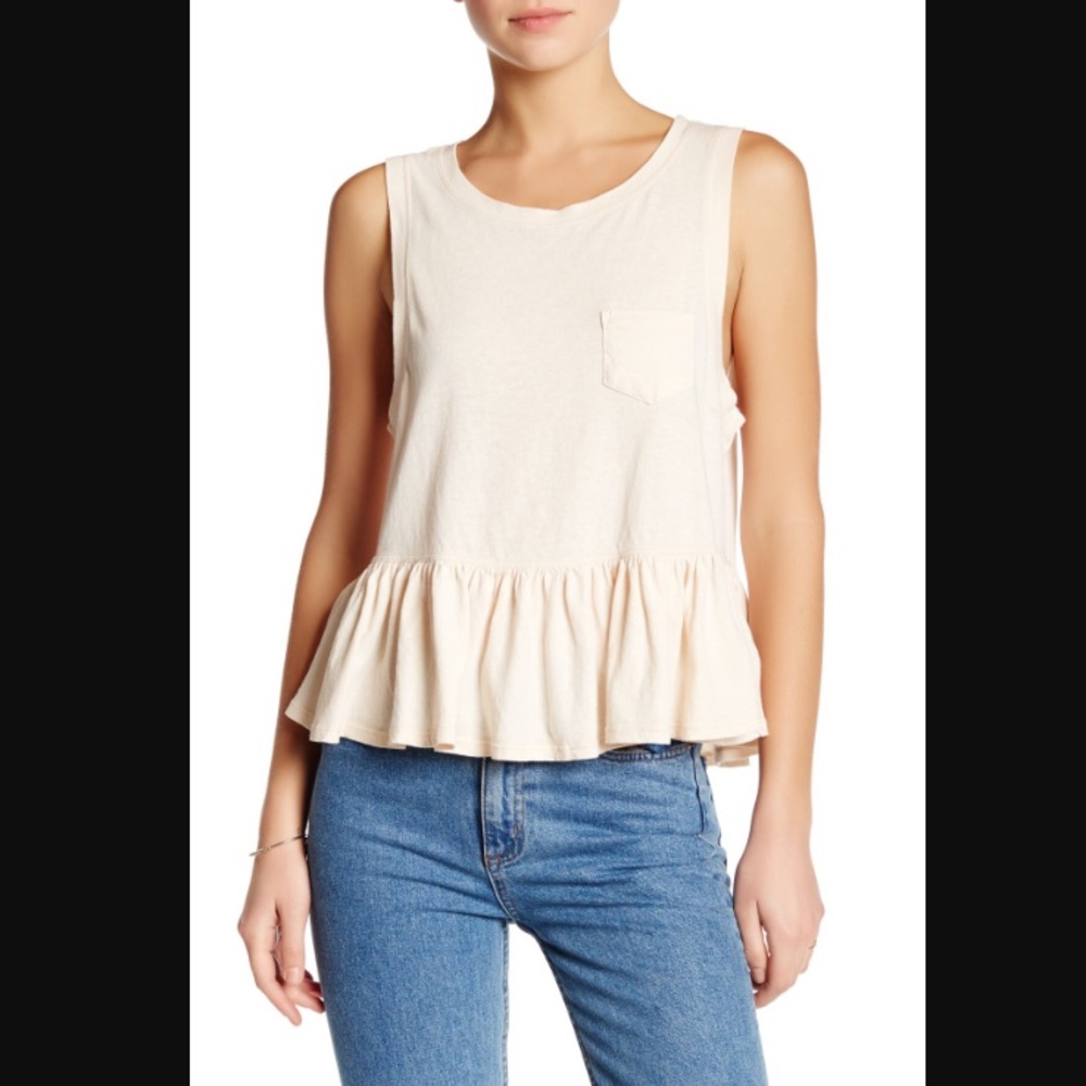 NWT Free People Continental Peplum Sleeveless Top