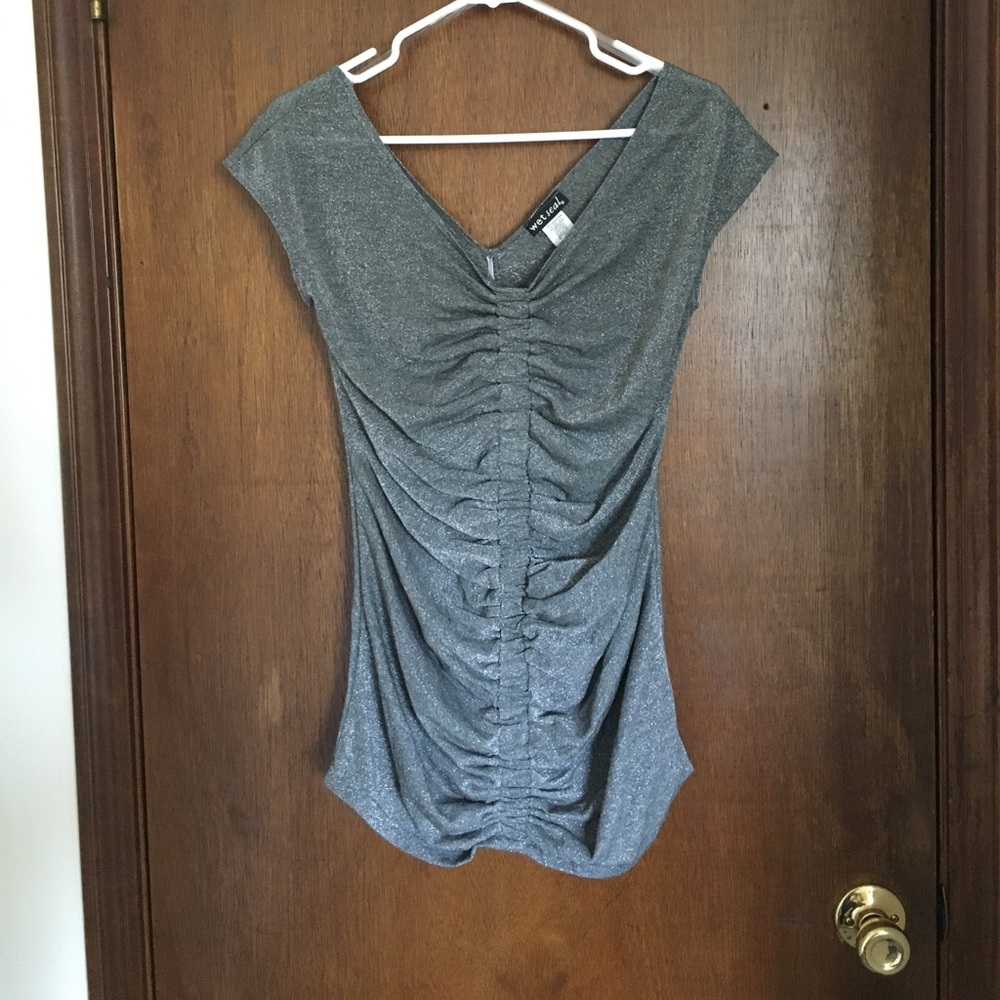 Double V Neck Top