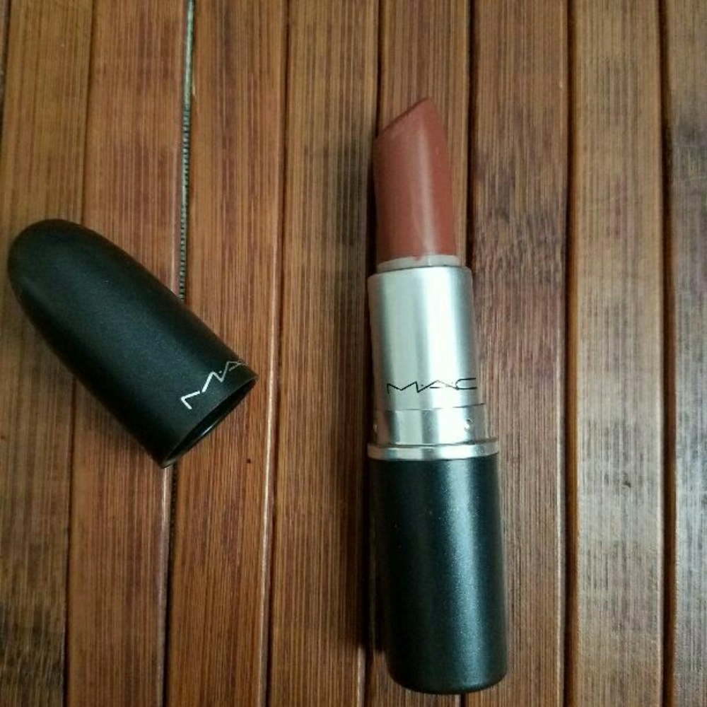 Mac cosmetic lipstick in taupe