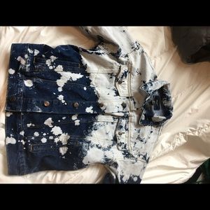 Bleached jean jacket