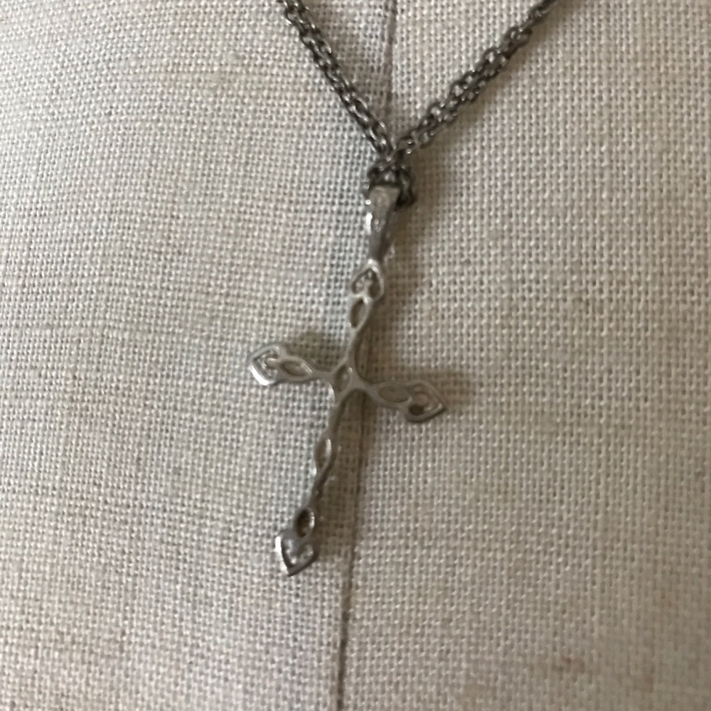 Double Chain Cross 925 - Picture 3 of 5