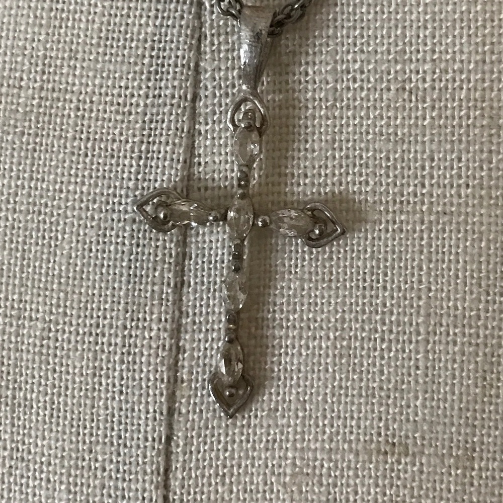 Double Chain Cross 925 - Picture 4 of 5
