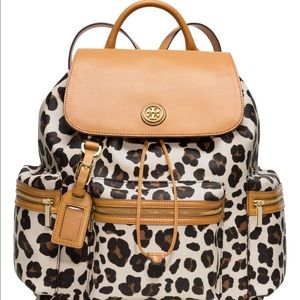 Tory Burch Ocelot Leopard Kerrington backpack