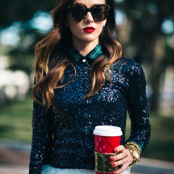 J. Crew Tops - 🎉SALE🎉 JCrew navy sequin top