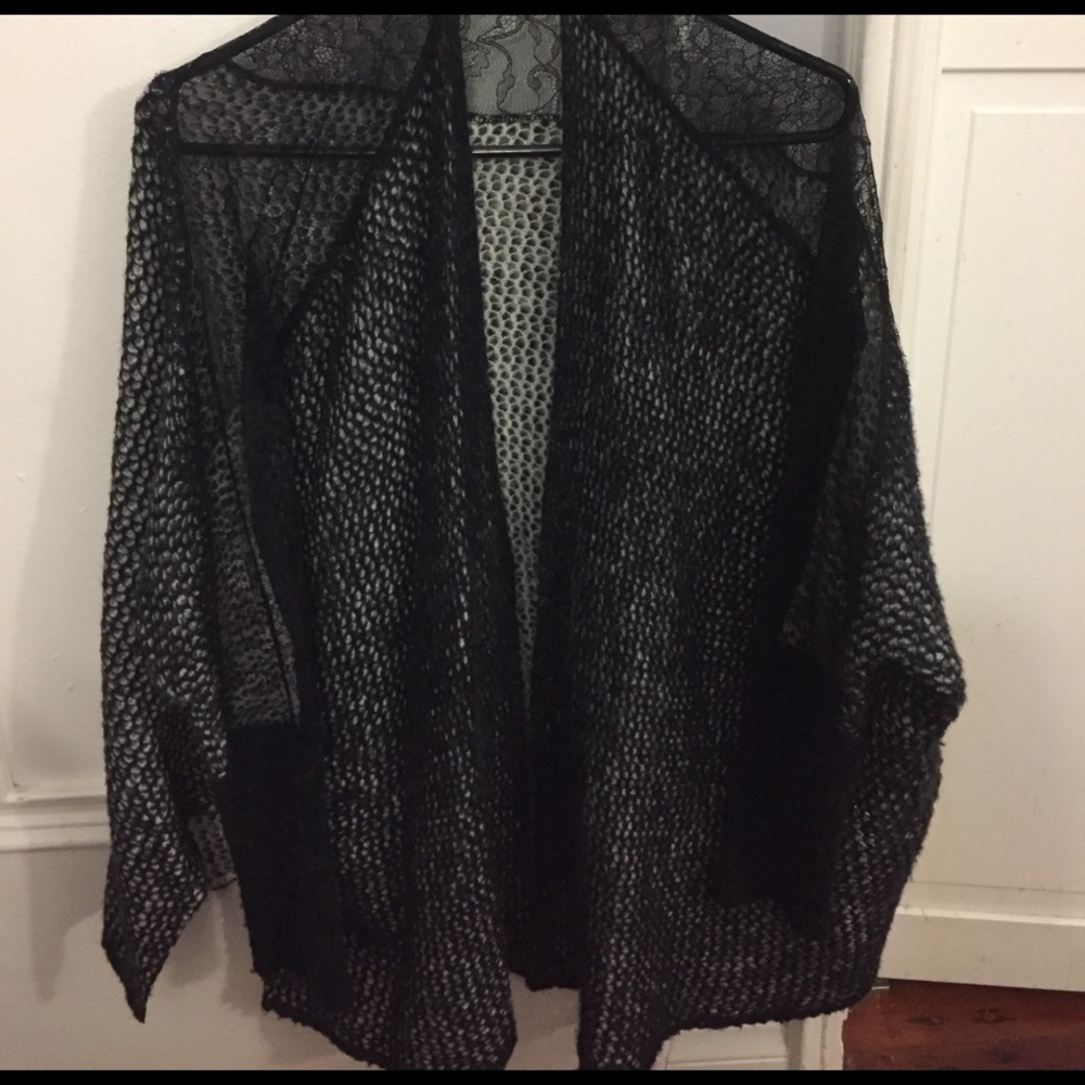 Free People Lace Knit Sweater