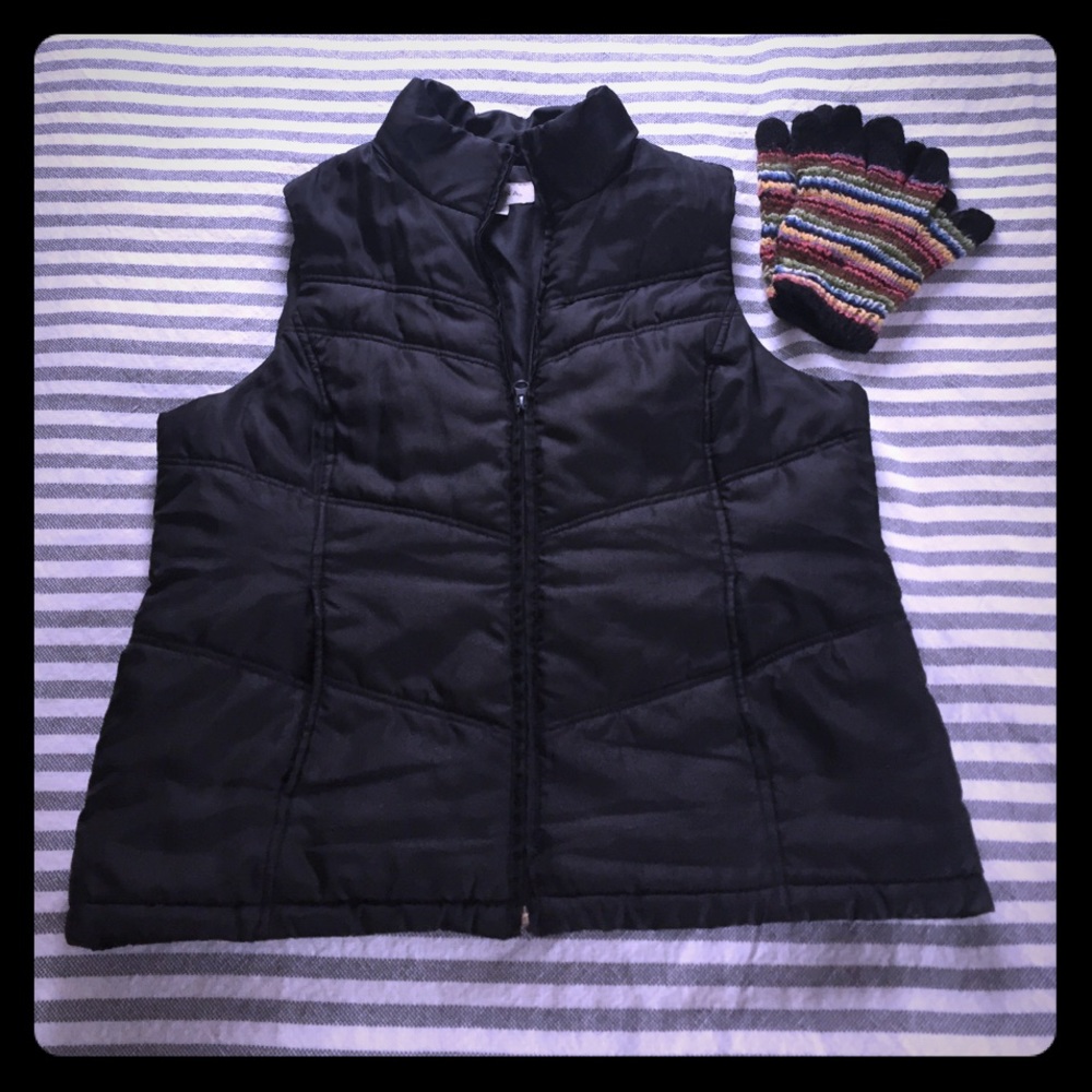 Merona Black Puffer Vest