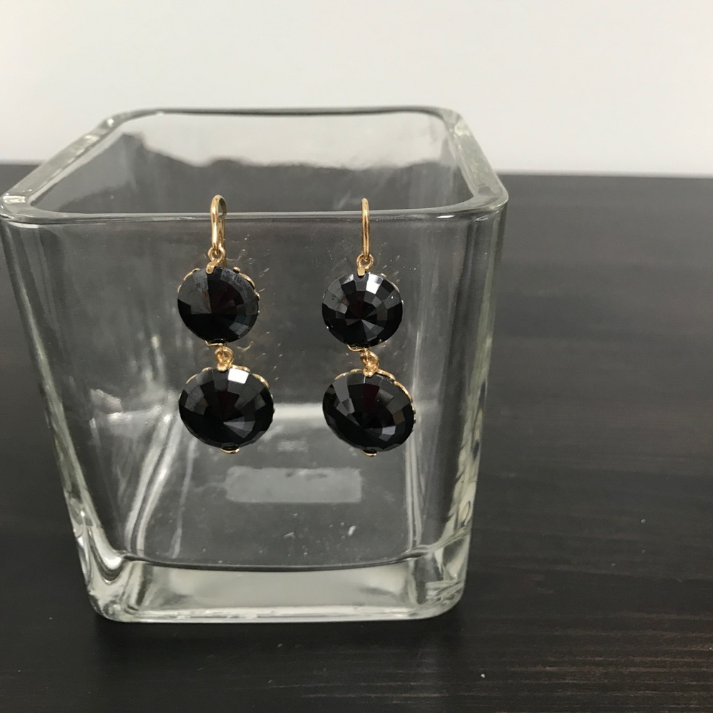 Dark purple stone earrings