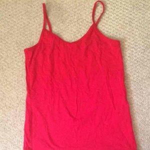 Red Spaghetti Strapped Women's Tank Top