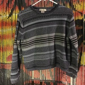 Vintage Knit Blue Striped Sweater