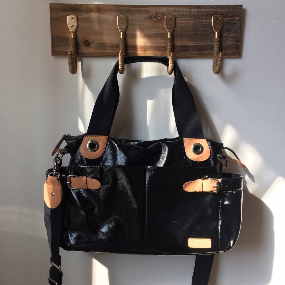 Storksak Kate Diaper Bag - Patent Black