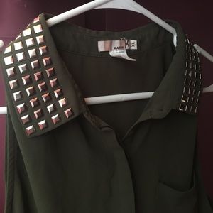 Olive green rocker tank