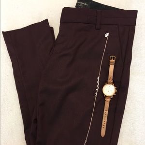 NWT Banana Republic Deep Burgundy Ankle Pants