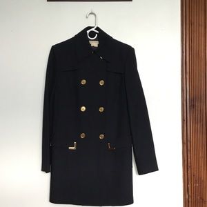 Michael Kors pea coat style coat deep navy blue
