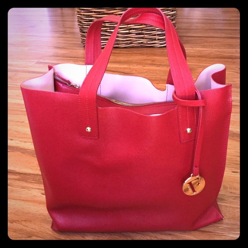 Red Furla Musa Tote