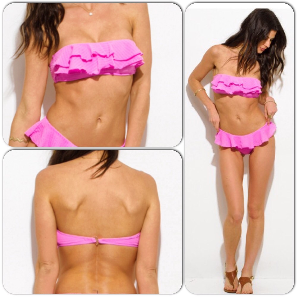 Flirty Lavender Bandeau Bikini Top - Picture 2 of 8