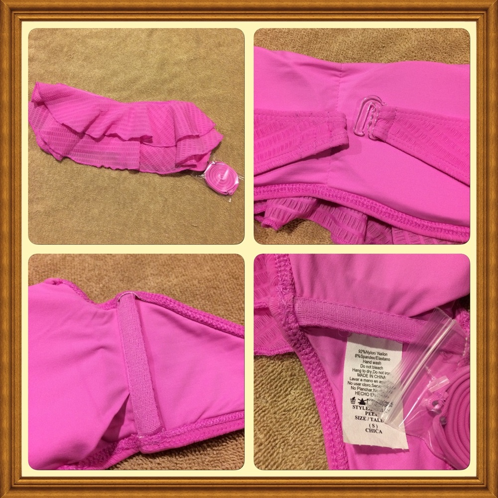 Flirty Lavender Bandeau Bikini Top - Picture 3 of 8