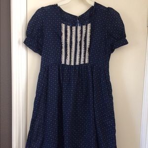Vintage Babydoll dress navy size Small