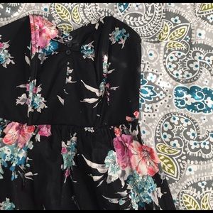 Floral Strapless dress