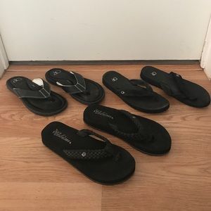 Lot of 3 Black Sandals