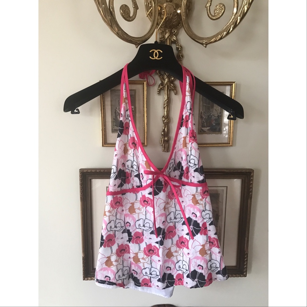 Milly of New York Floral Halter Top Sz 4
