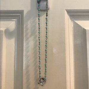 Blue flower choker