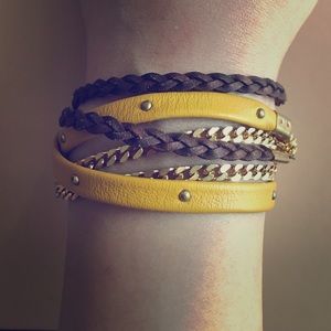 SARA DESIGNS Multi Wrap Leather Bracelet