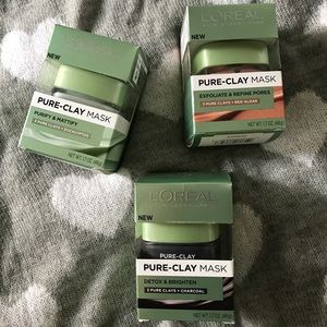 L'Oreal Clay Mask Full Set