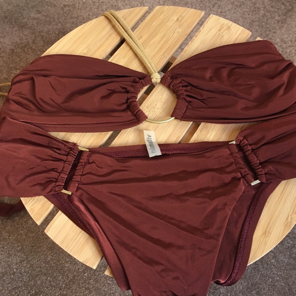 Vitamin A rust & gold bikini size m/8