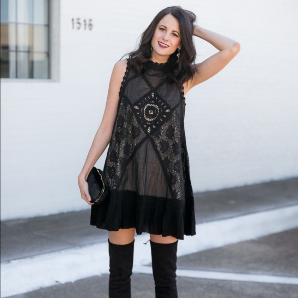 Free people angel lace shift dress