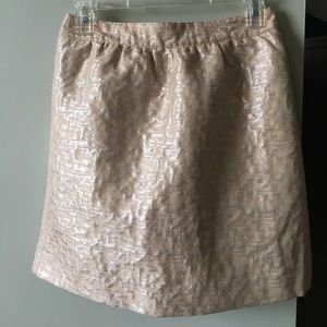 Loft blush and silver metallic skirt