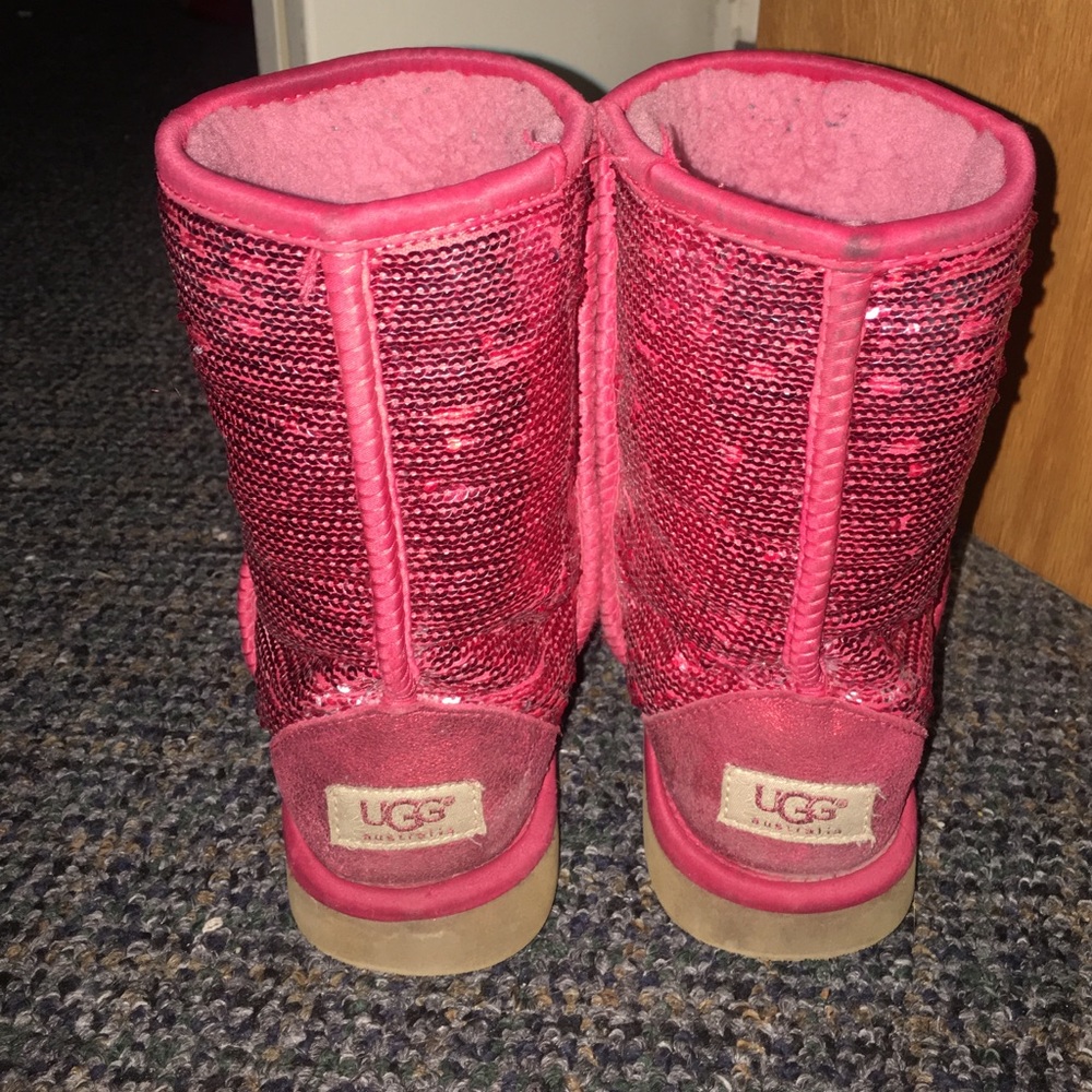 Pink Sequin Sparkly UGG boots