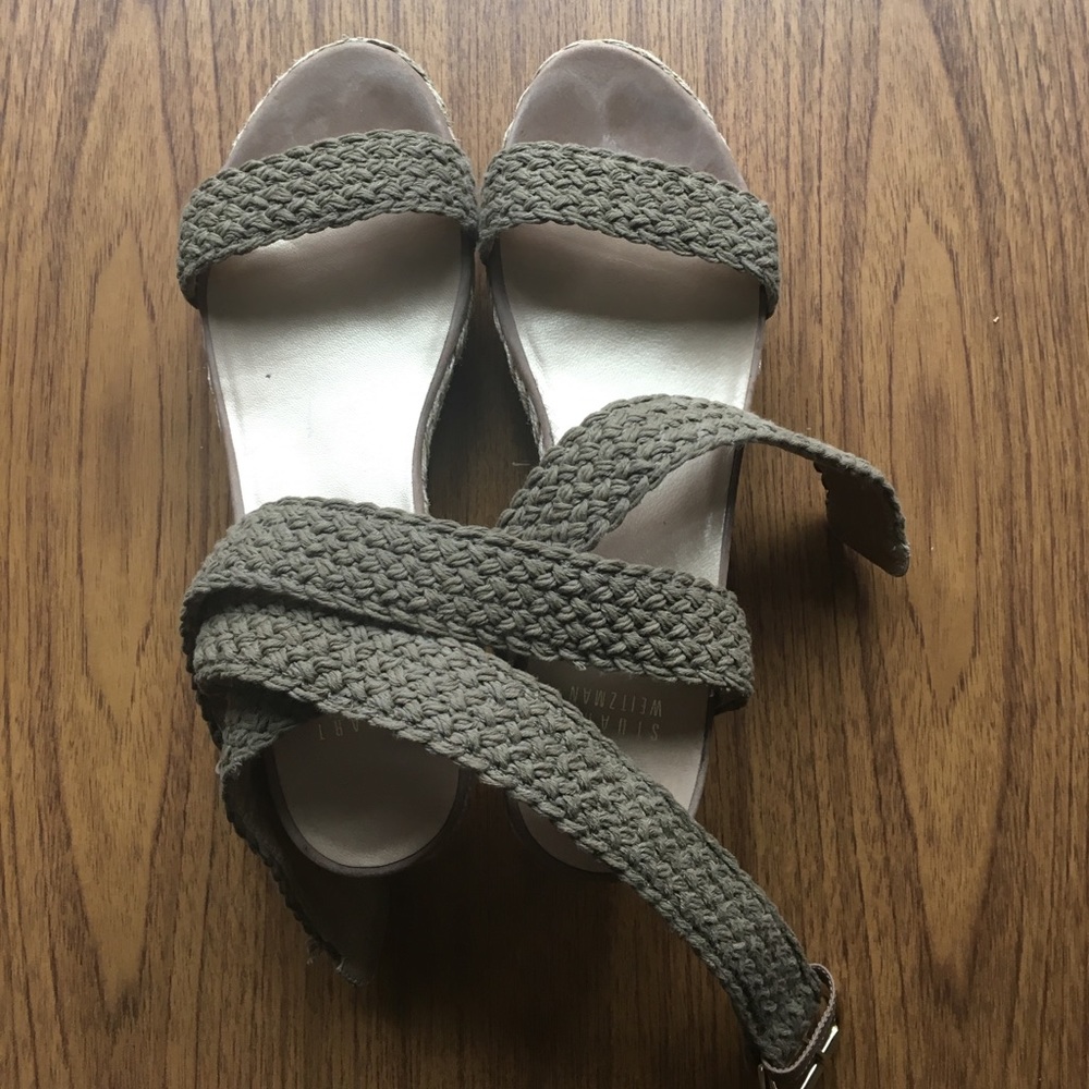 Stuart Weitzman Strappy Wedge Sandals