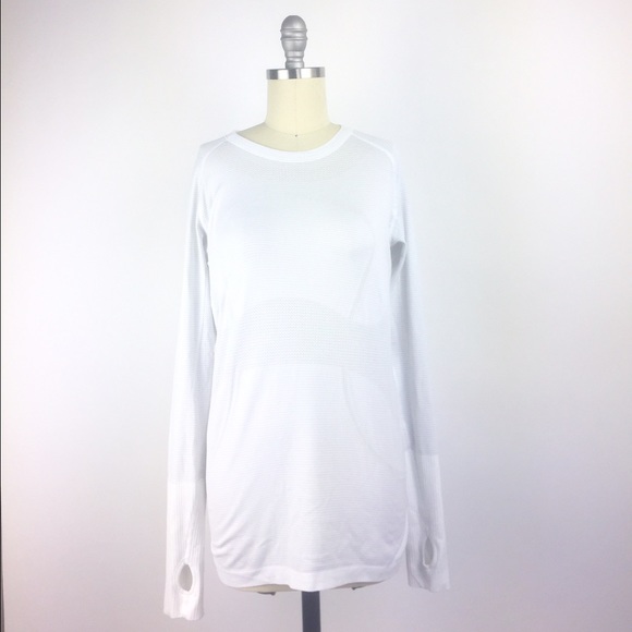 lululemon athletica Tops - Lululemon Athletica Long Sleeved White Yogi Top 8