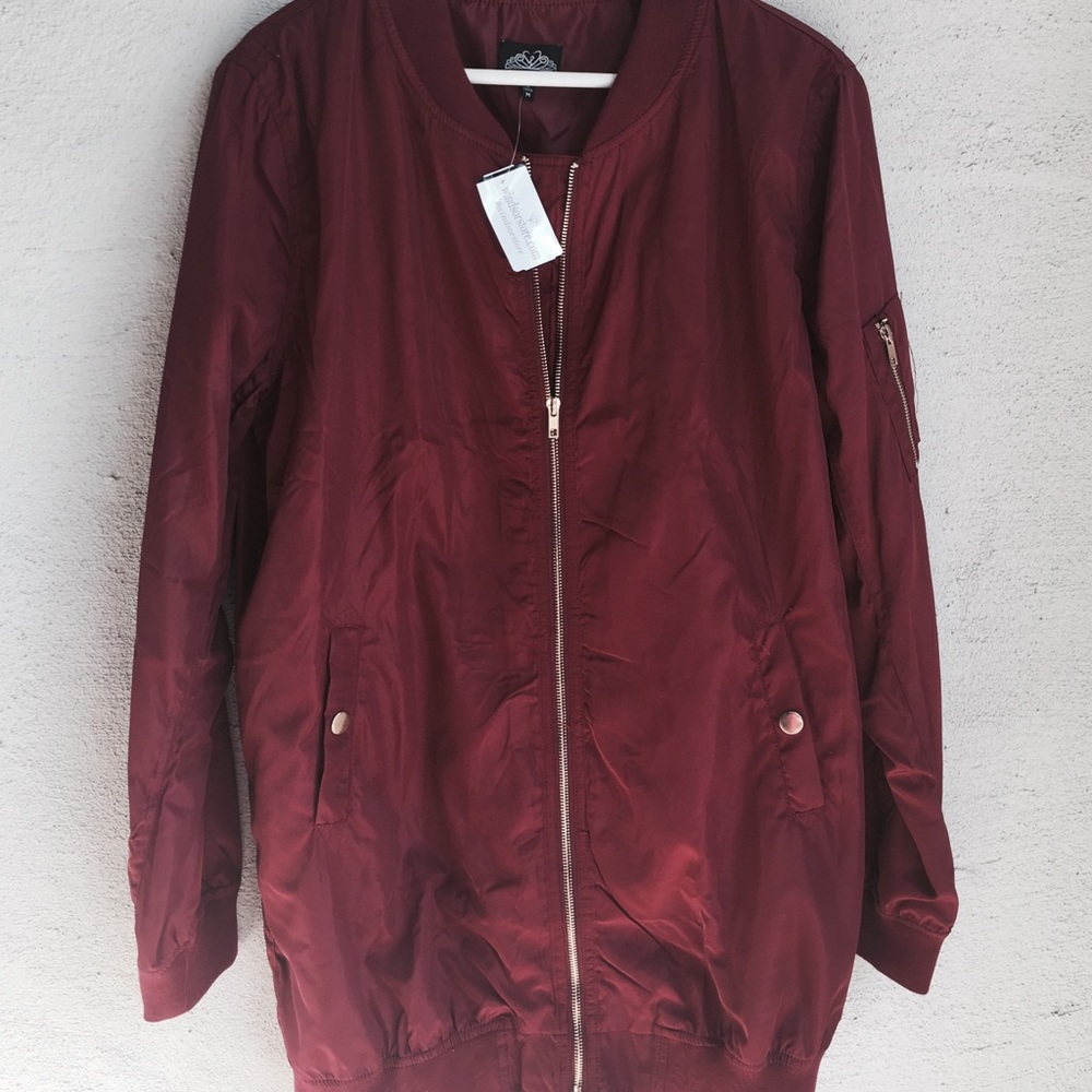 NEW WITH TAGS! Long-line bomber jacket