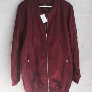 NEW WITH TAGS! Long-line bomber jacket