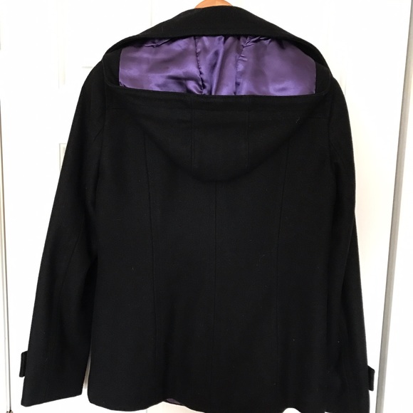 NWOT Calvin Klein Hooded Pea Coat - Picture 2 of 4