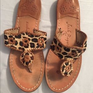 Jack Rogers leopard print sandal sz 8