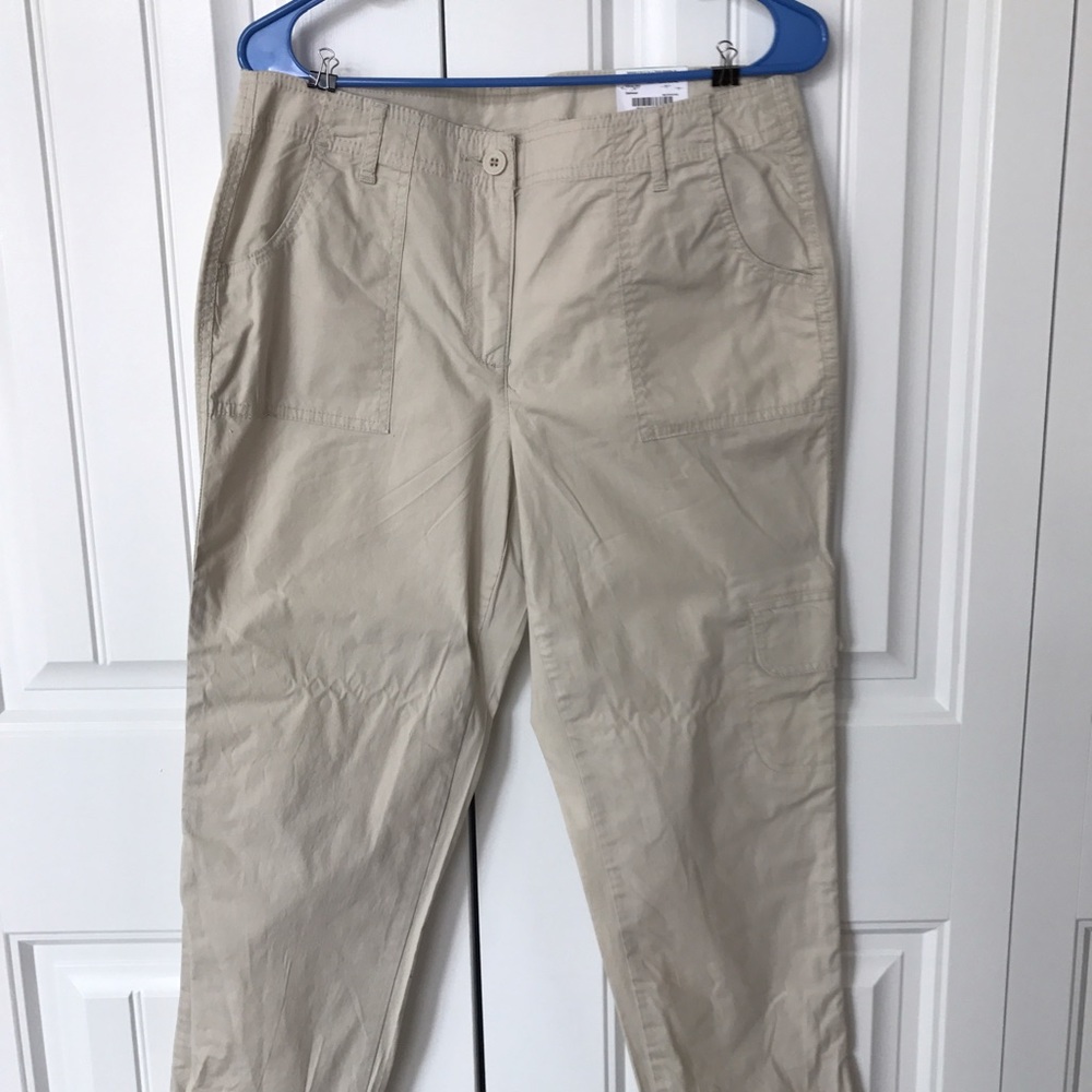 Liz Claiborne skinny boyfriend pants - oatmeal