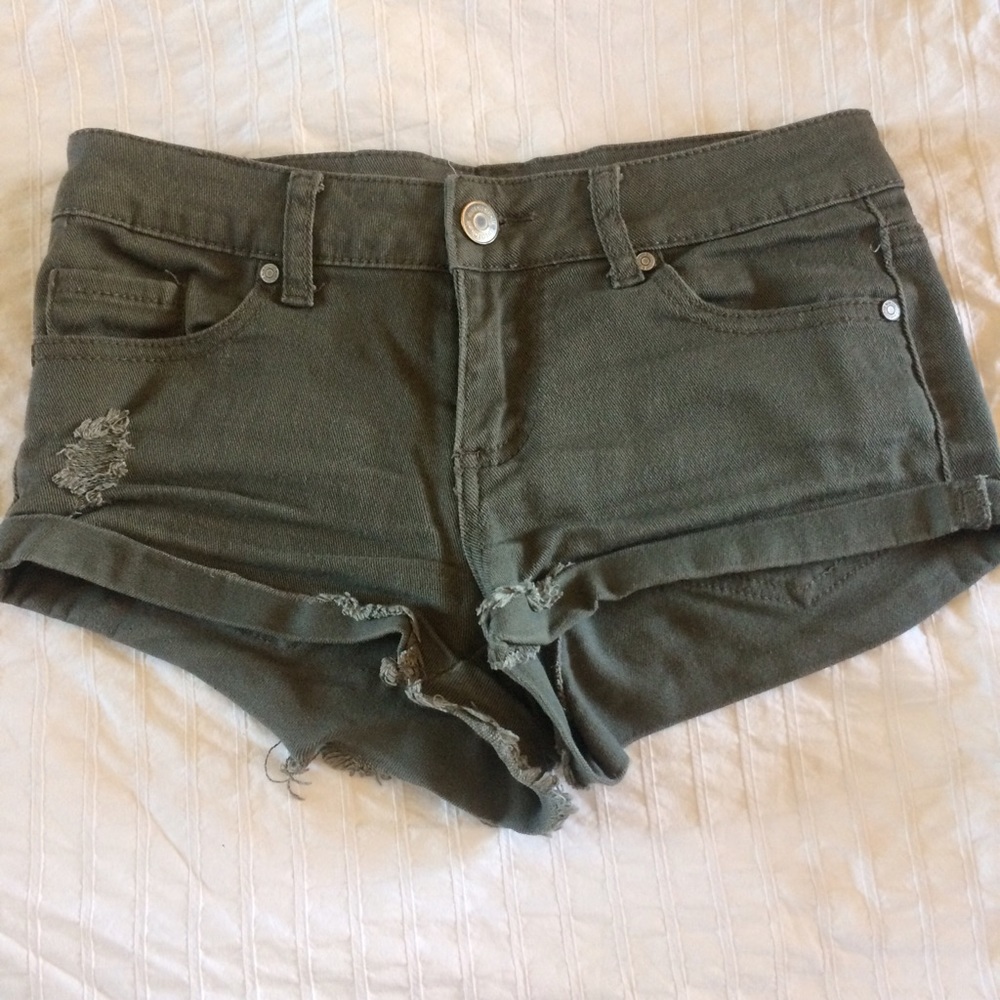 green shorts