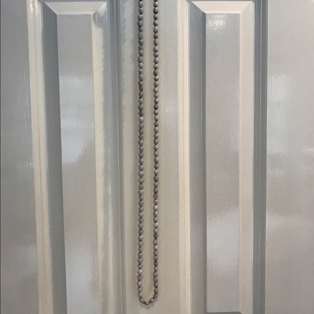 Grey Cuban beach pebbled long necklace