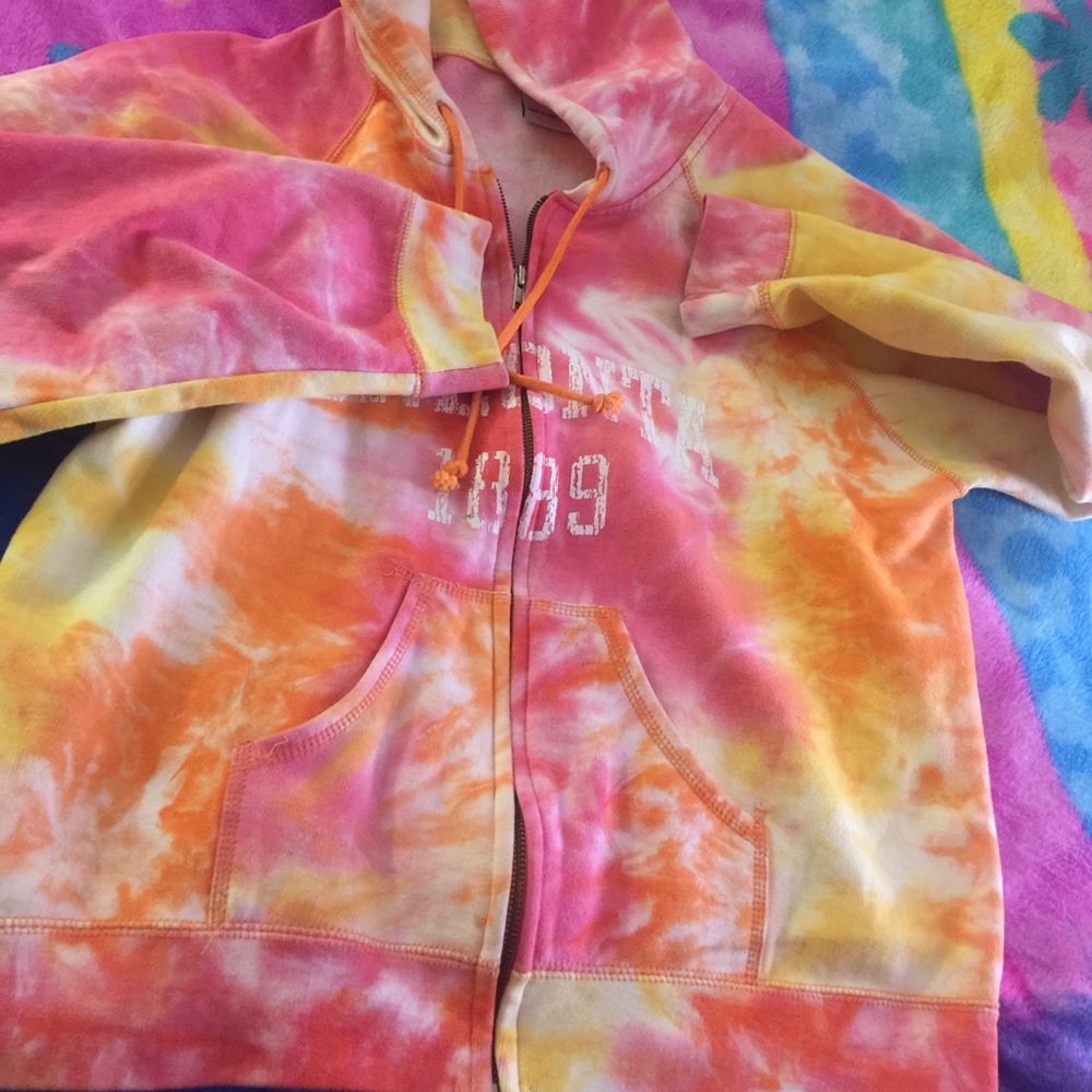Tie dye zip up hoodie