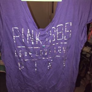 Purple Victoria's Secret pink loose shirt