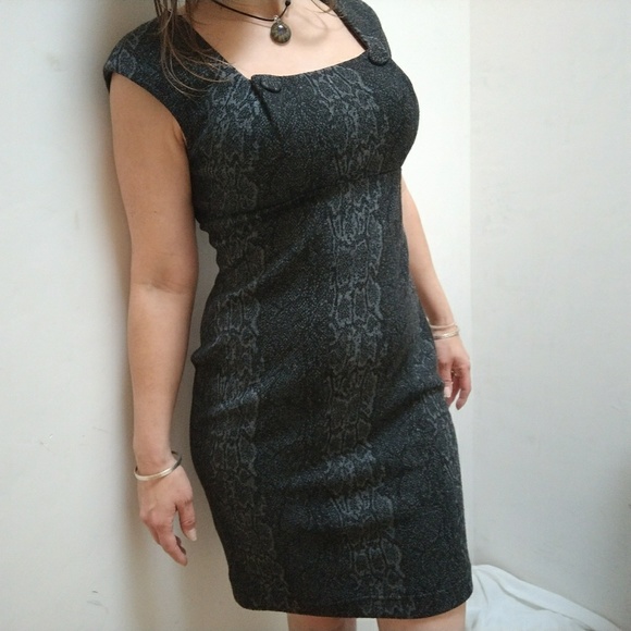 Calvin Klein Snakeskin Animal Print Sheath Dress - Picture 4 of 8