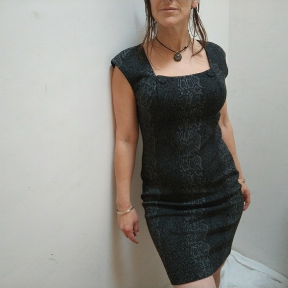 Calvin Klein Snakeskin Animal Print Sheath Dress - Picture 2 of 8
