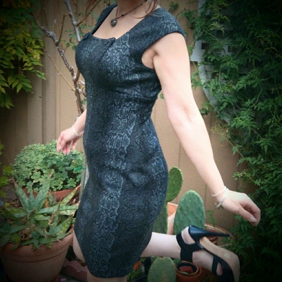 Calvin Klein Snakeskin Animal Print Sheath Dress - Picture 6 of 8