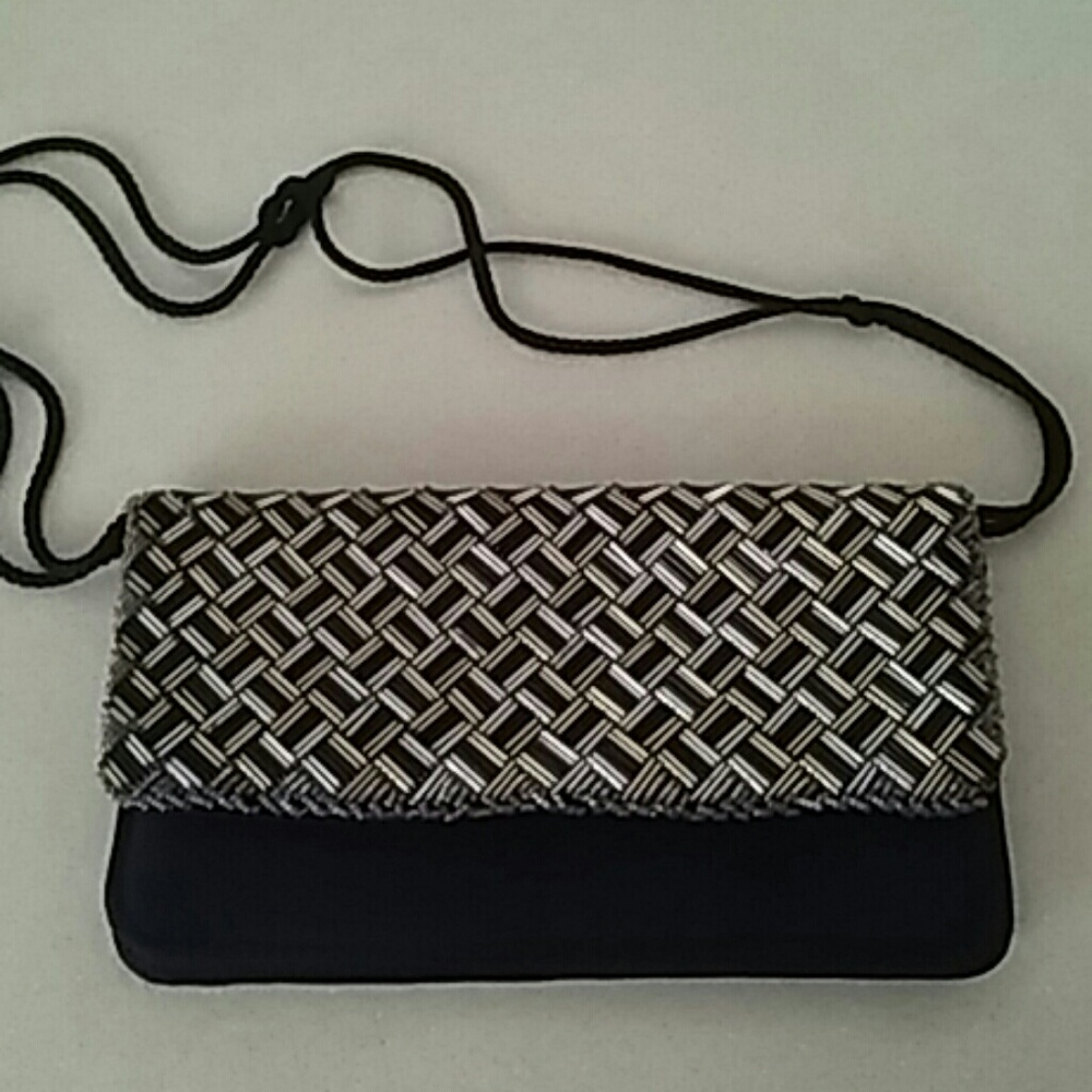 Vintage Walborg Black Crossbody Purse Clutch