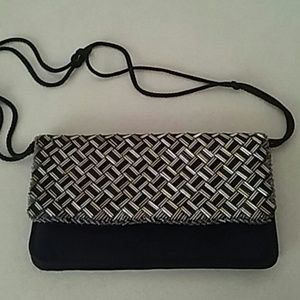 Vintage Walborg Black Crossbody Purse Clutch