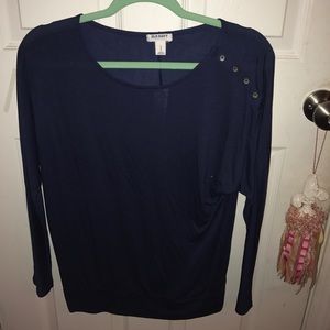 Navy Blue Piko Top